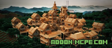 Превью статьи Создание деревень в Minecraft Bedrock