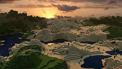 Пейзаж в Minecraft