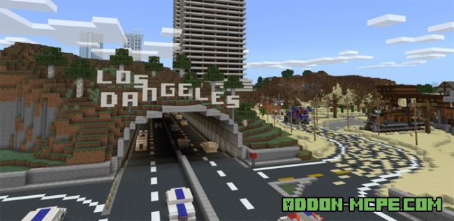 Карта Los Dangeles в Minecraft PE 1