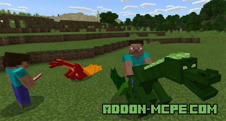 Превью статьи Мод: Новые драконы в Minecraft
