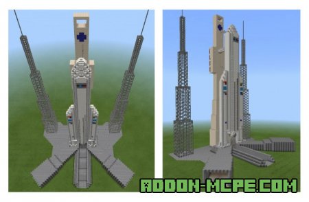 Запуск ракеты в Minecraft