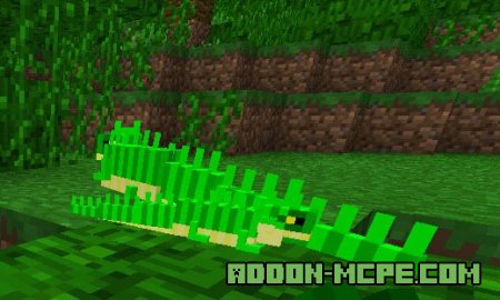 Зелёная игуана в Minecraft