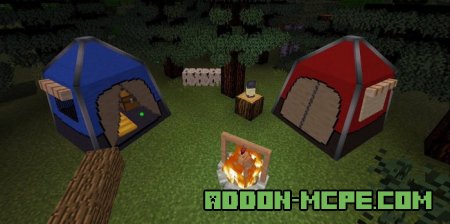 Превью статьи Мод: Палатки и костры в Minecraft (1.8)