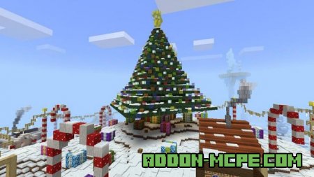 Праздничная елка в Minecraft