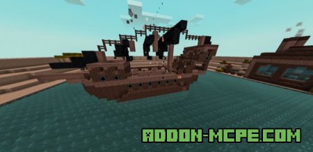 Пиратский корабль в Minecraft
