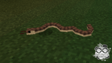 Коричневая змея в Minecraft