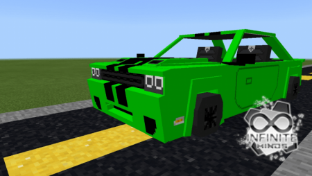 Автомобиль зеленого цвета