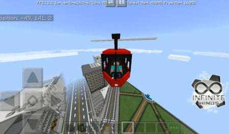 Вертолет в Minecraft
