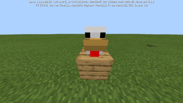 Голова Курицы на деревянном блоке