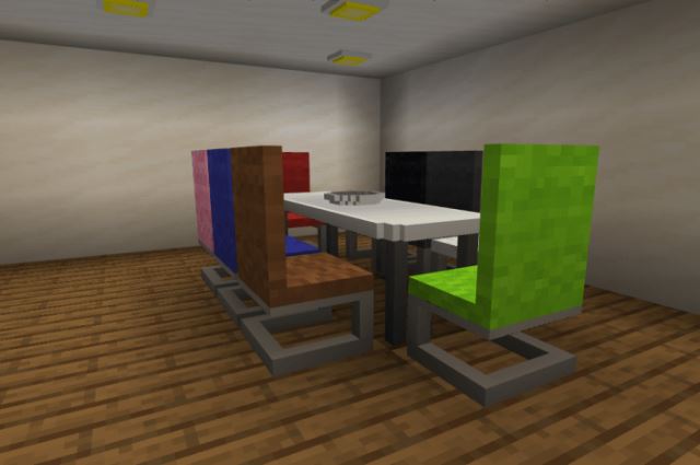 новые столы и стулья в Майнкрафт