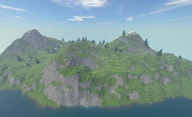 Как выглядит горный остров в Майнкрафт