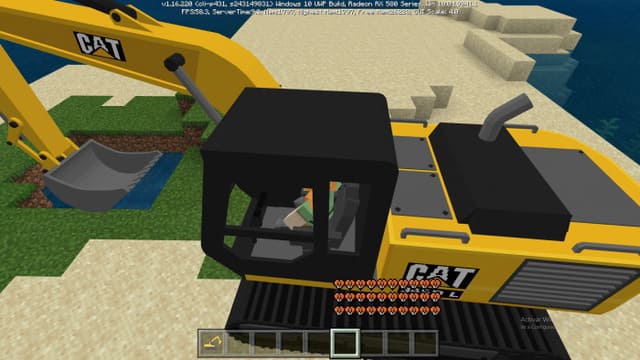Вид из кабинки экскаватора в игре 2