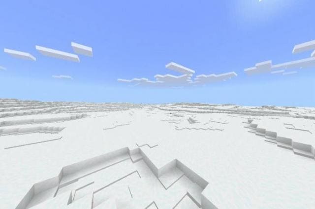 Пример снежных пустошей в игре