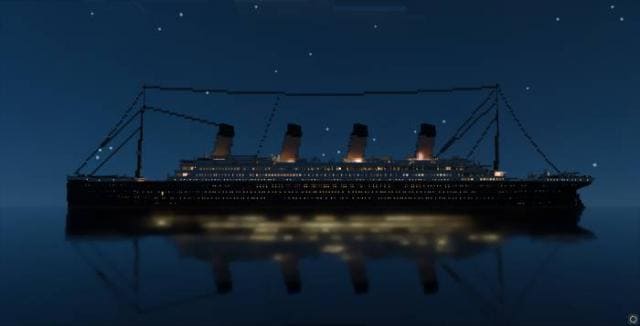 Как выглядит Титаник в ночное время 2