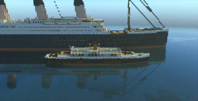 Маленький кораблик на фоне Титаника