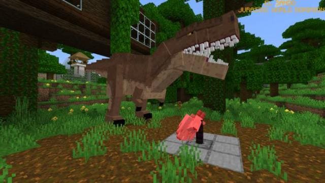 Тираннозавр атакует животное