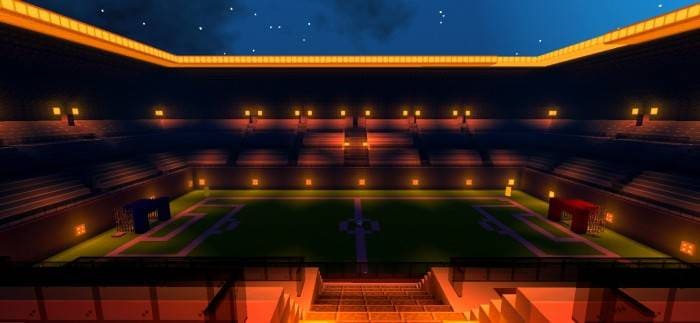 Вид на ночной вариант стадиона