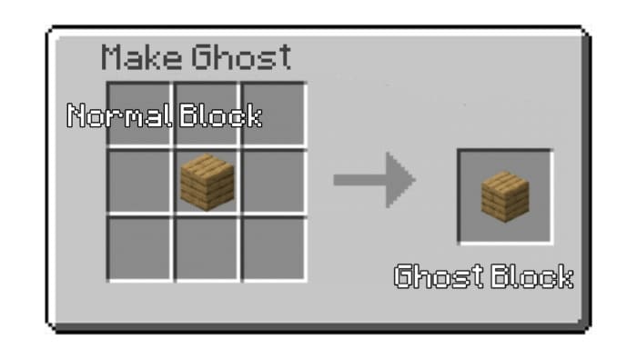 Процесс создания призрачного блока