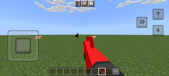 Как выглядит оружие в руках игрока 6