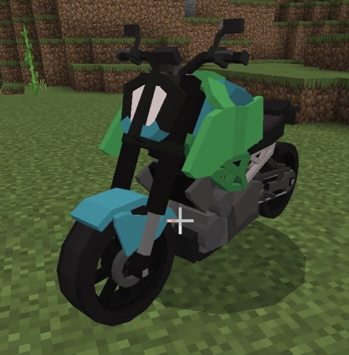 Новый мотоцикл фоне зеленой травы 8