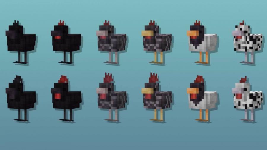Обычные варианты куриц в игре 2