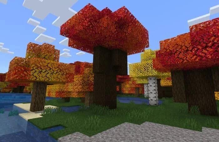 Деревья с осенней листвой в игре 4