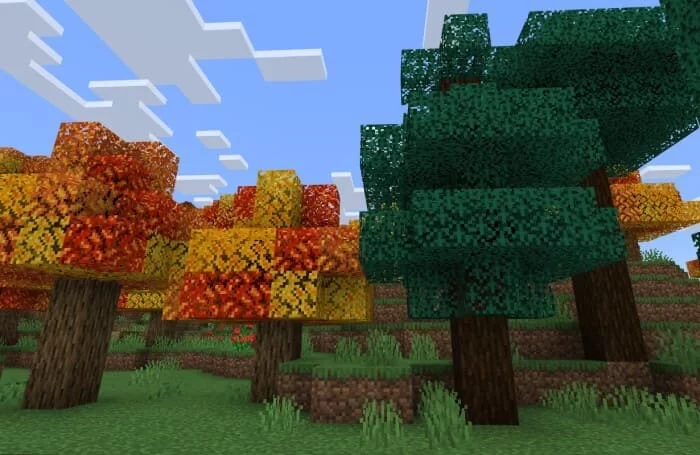 Деревья с осенней листвой в игре 6